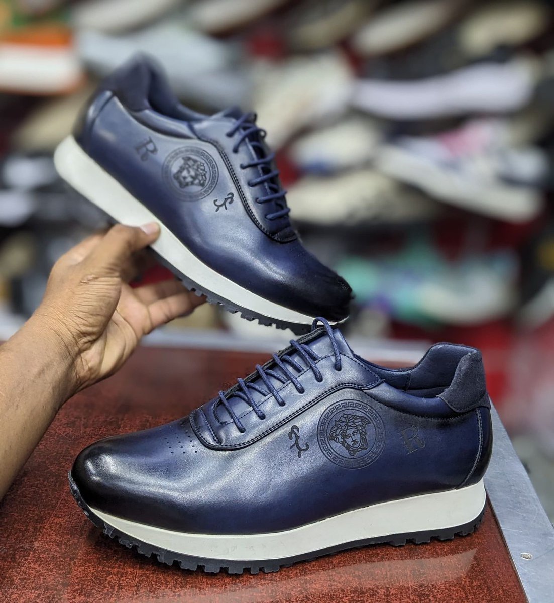 GV Embossed Medallion Urban Leather Sneakers - Image 7