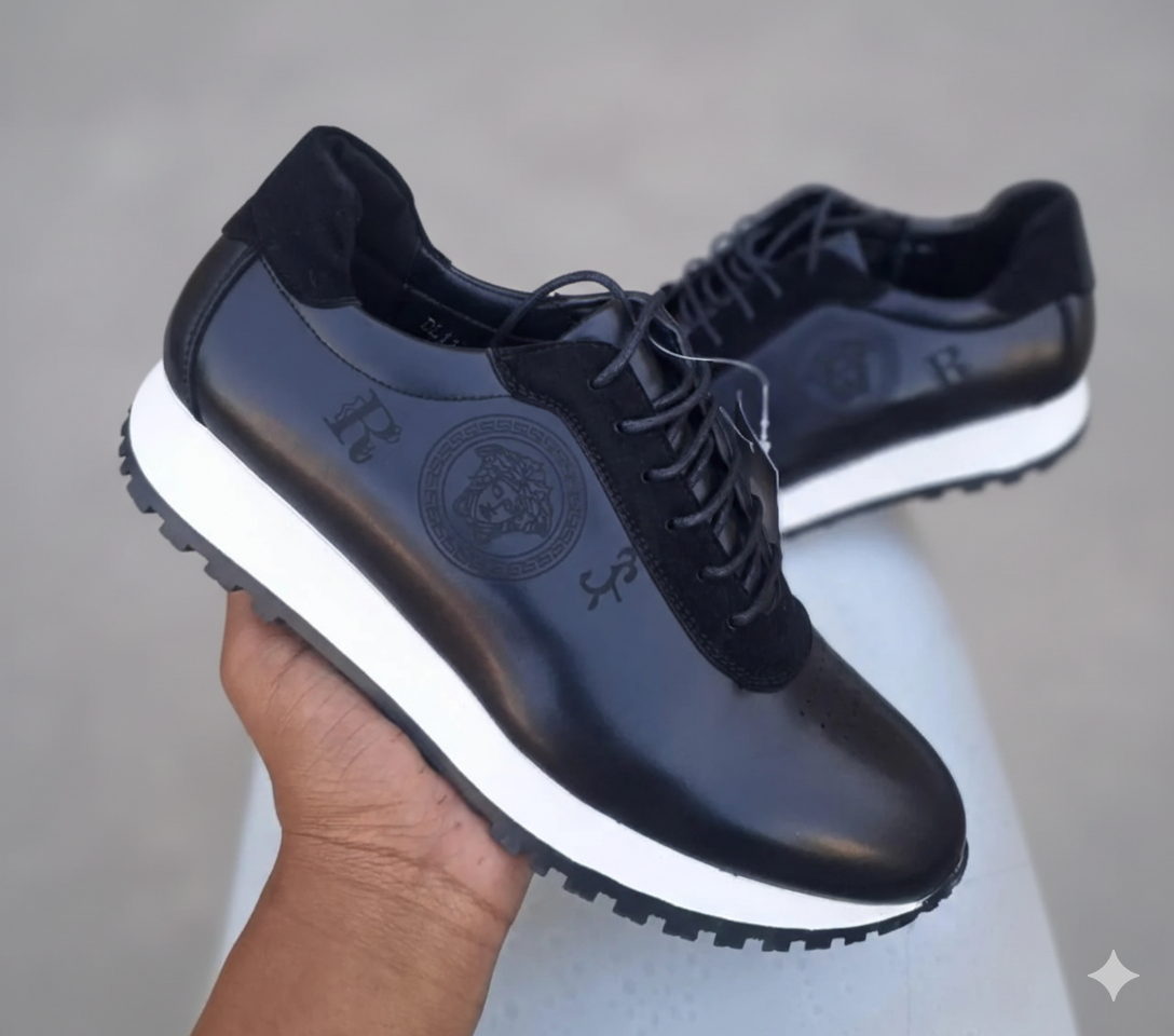 GV Embossed Medallion Urban Leather Sneakers - Image 14