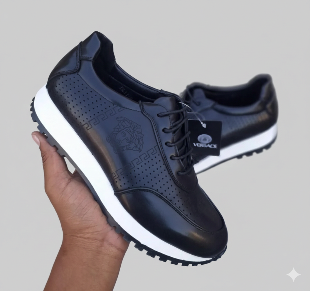 GV Embossed Medallion Urban Leather Sneakers - Image 11