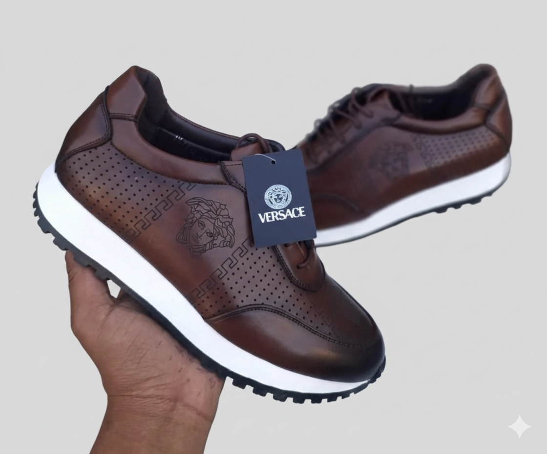 GV Embossed Medallion Urban Leather Sneakers - Image 12