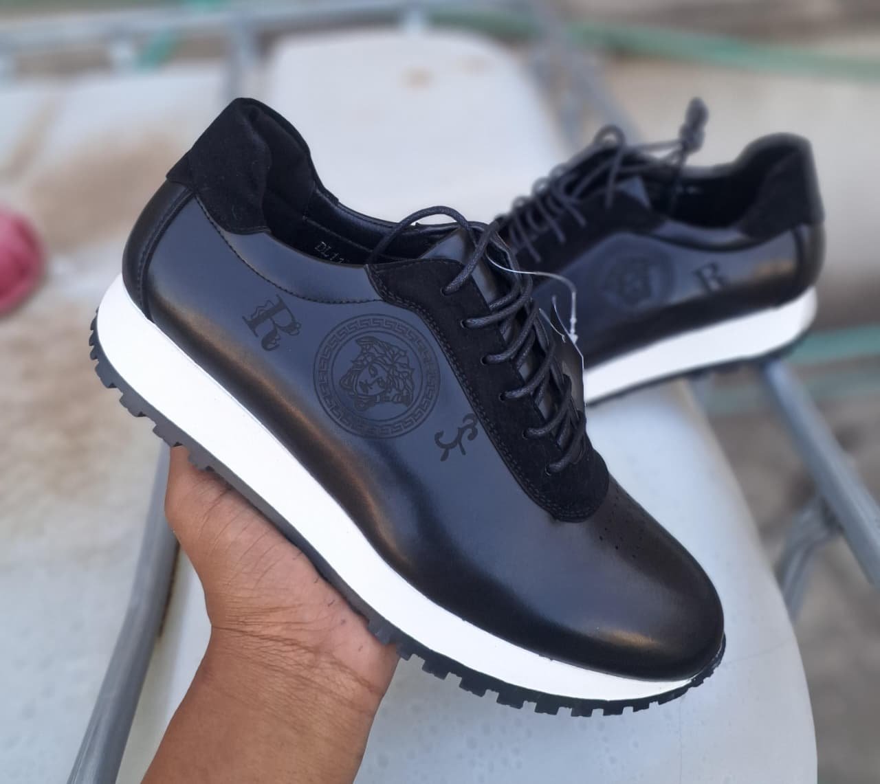 GV Embossed Medallion Urban Leather Sneakers - Image 6