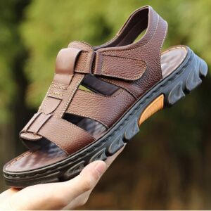 Premium Italian-Style Genuine Leather Ergonomic Outdoor Sandals