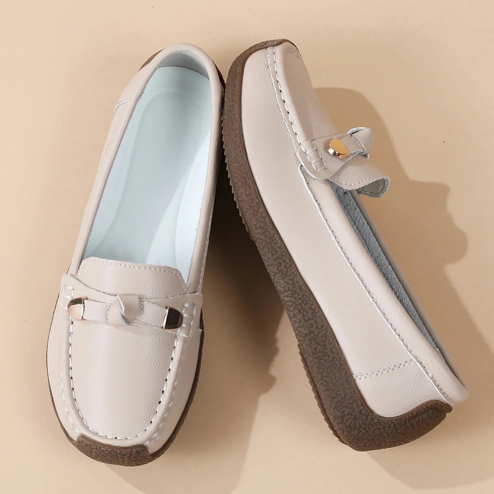 Luxury Premium Mocasines Slip on PU Leather High Quality Loafers Women Shoes - Image 15