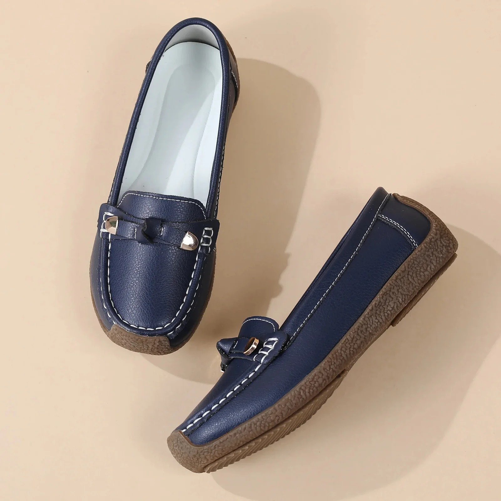 Luxury Premium Mocasines Slip on PU Leather High Quality Loafers Women Shoes - Image 10