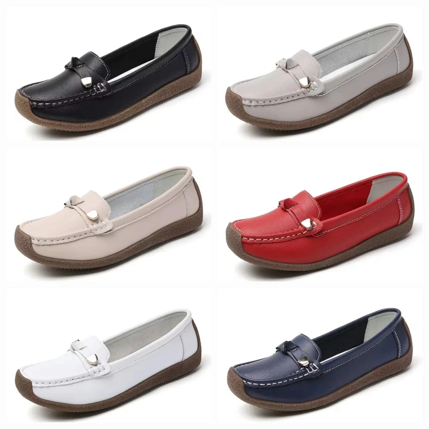 Luxury Premium Mocasines Slip on PU Leather High Quality Loafers Women Shoes - Image 32