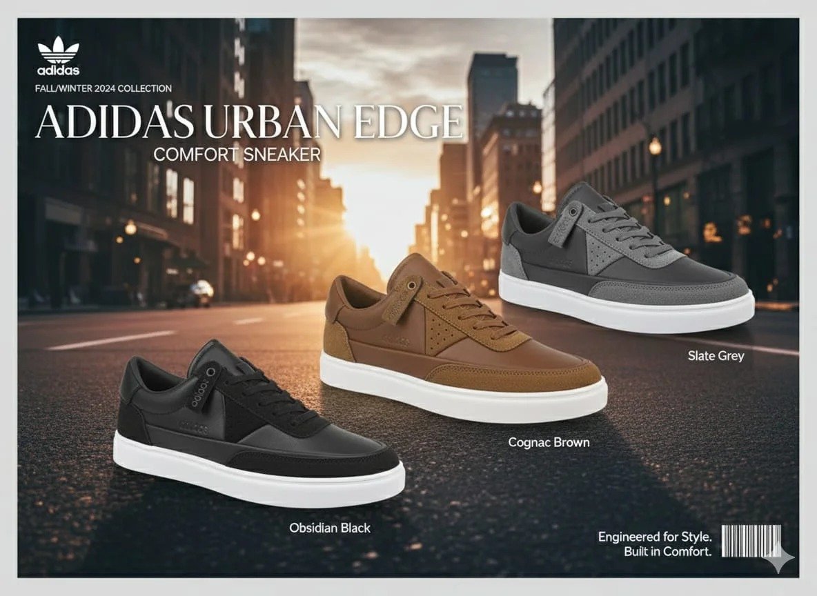 Adidas Premium Leather Urban Casual Sneakers - Image 6