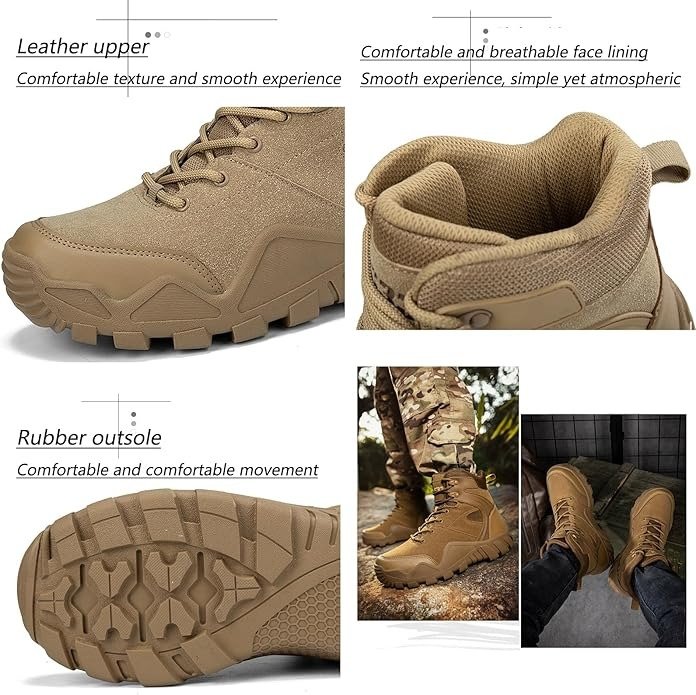 Hiking Shoes Men Waterproof Light Trekking Shoes Men Ankle Mountaineering Shoes Non-Slip Comfortable Outdoor Shoes Men for Sport Hiking & Combat Boots - Image 11