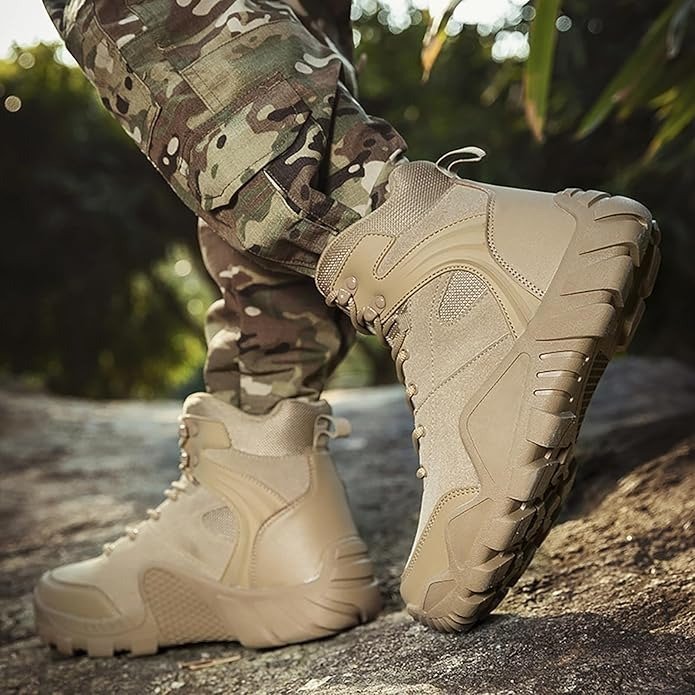 Hiking Shoes Men Waterproof Light Trekking Shoes Men Ankle Mountaineering Shoes Non-Slip Comfortable Outdoor Shoes Men for Sport Hiking & Combat Boots - Image 4