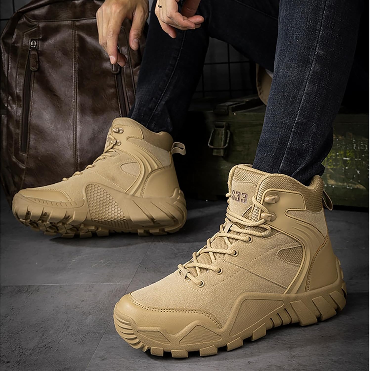 Hiking Shoes Men Waterproof Light Trekking Shoes Men Ankle Mountaineering Shoes Non-Slip Comfortable Outdoor Shoes Men for Sport Hiking & Combat Boots - Image 19