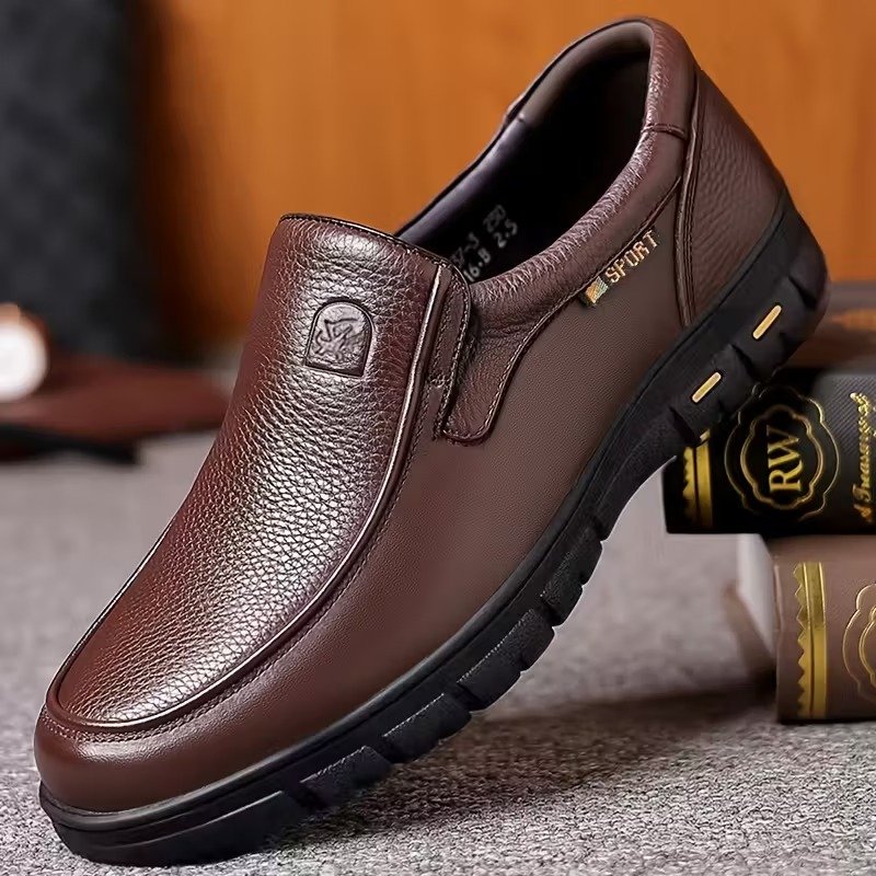 Leather Slip on Loafers for Men Non-slip Rubber Sole Fashion Design Lightweight & Breathable - Image 9