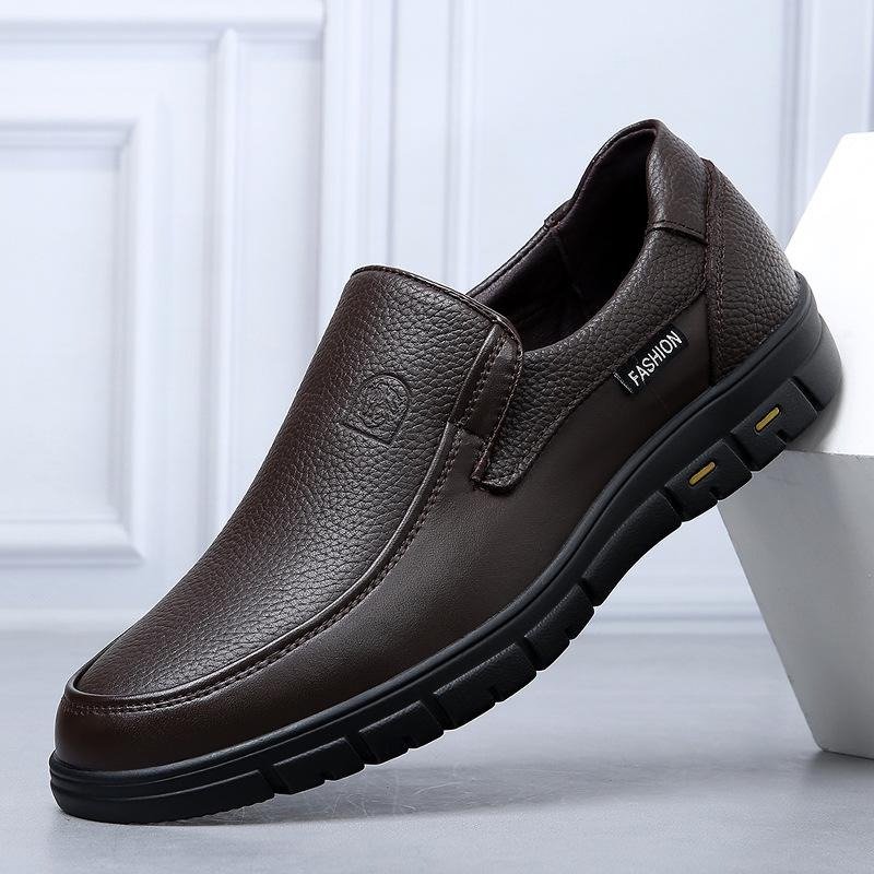 Leather Slip on Loafers for Men Non-slip Rubber Sole Fashion Design Lightweight & Breathable - Image 11