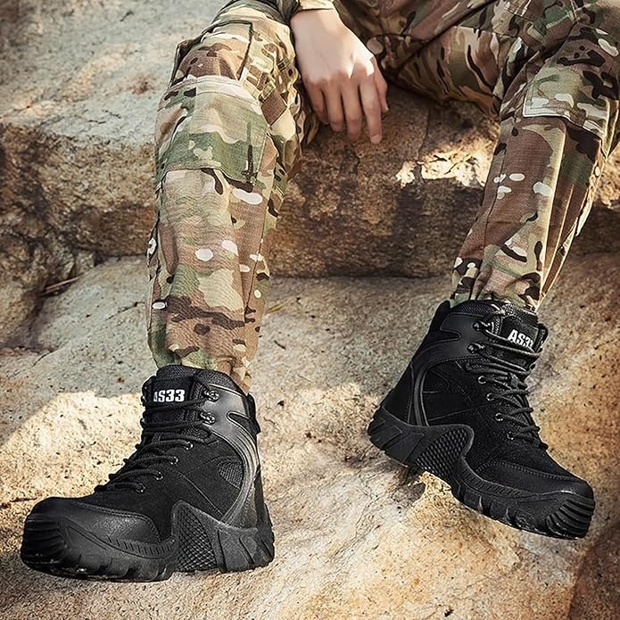 Hiking Shoes Men Waterproof Light Trekking Shoes Men Ankle Mountaineering Shoes Non-Slip Comfortable Outdoor Shoes Men for Sport Hiking & Combat Boots - Image 12