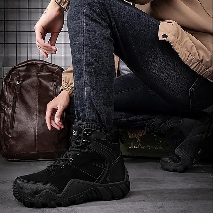 Hiking Shoes Men Waterproof Light Trekking Shoes Men Ankle Mountaineering Shoes Non-Slip Comfortable Outdoor Shoes Men for Sport Hiking & Combat Boots - Image 3