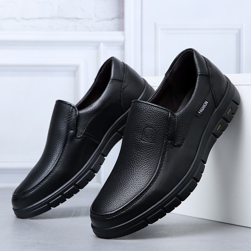 Leather Slip on Loafers for Men Non-slip Rubber Sole Fashion Design Lightweight & Breathable - Image 5