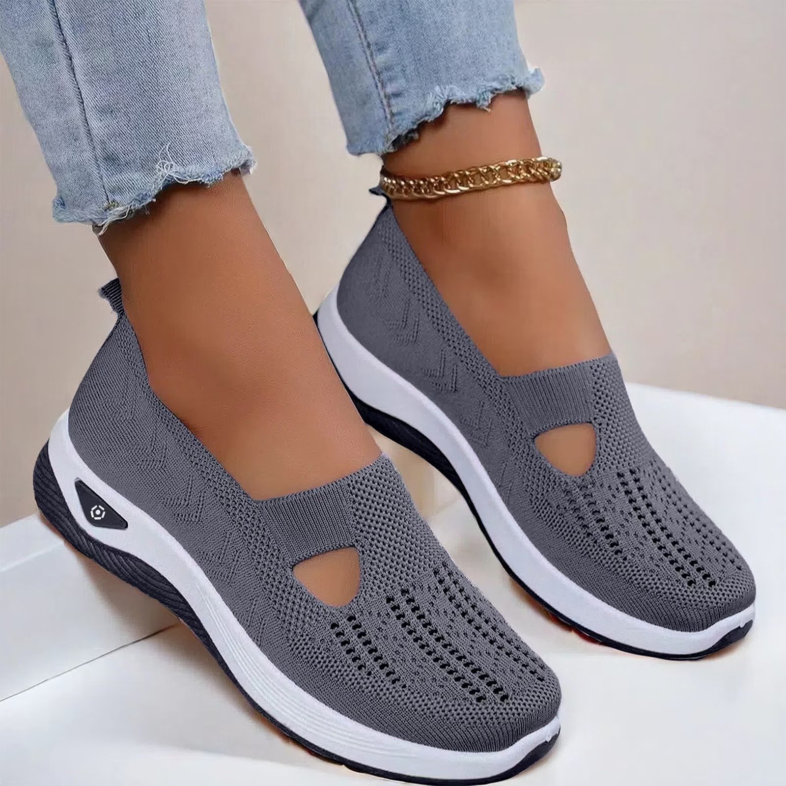 CloudWalker Slip-On Mesh Air Cushion Breathable Women's Sneakers - Image 6