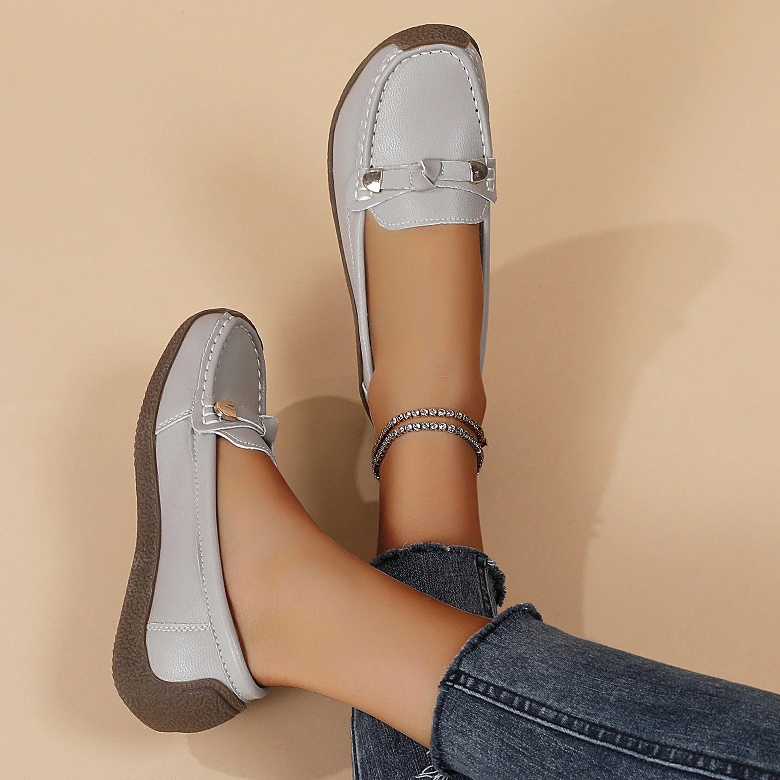 Luxury Premium Mocasines Slip on PU Leather High Quality Loafers Women Shoes - Image 14