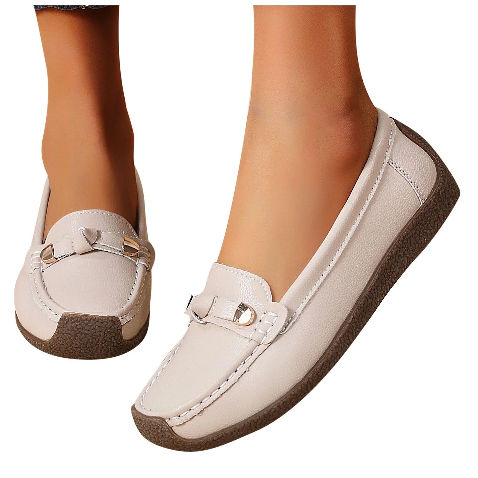 Luxury Premium Mocasines Slip on PU Leather High Quality Loafers Women Shoes - Image 28