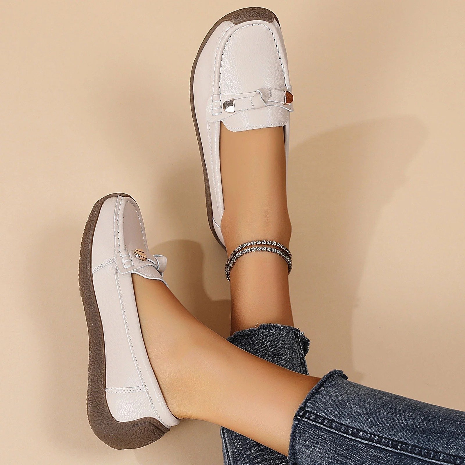 Luxury Premium Mocasines Slip on PU Leather High Quality Loafers Women Shoes - Image 4