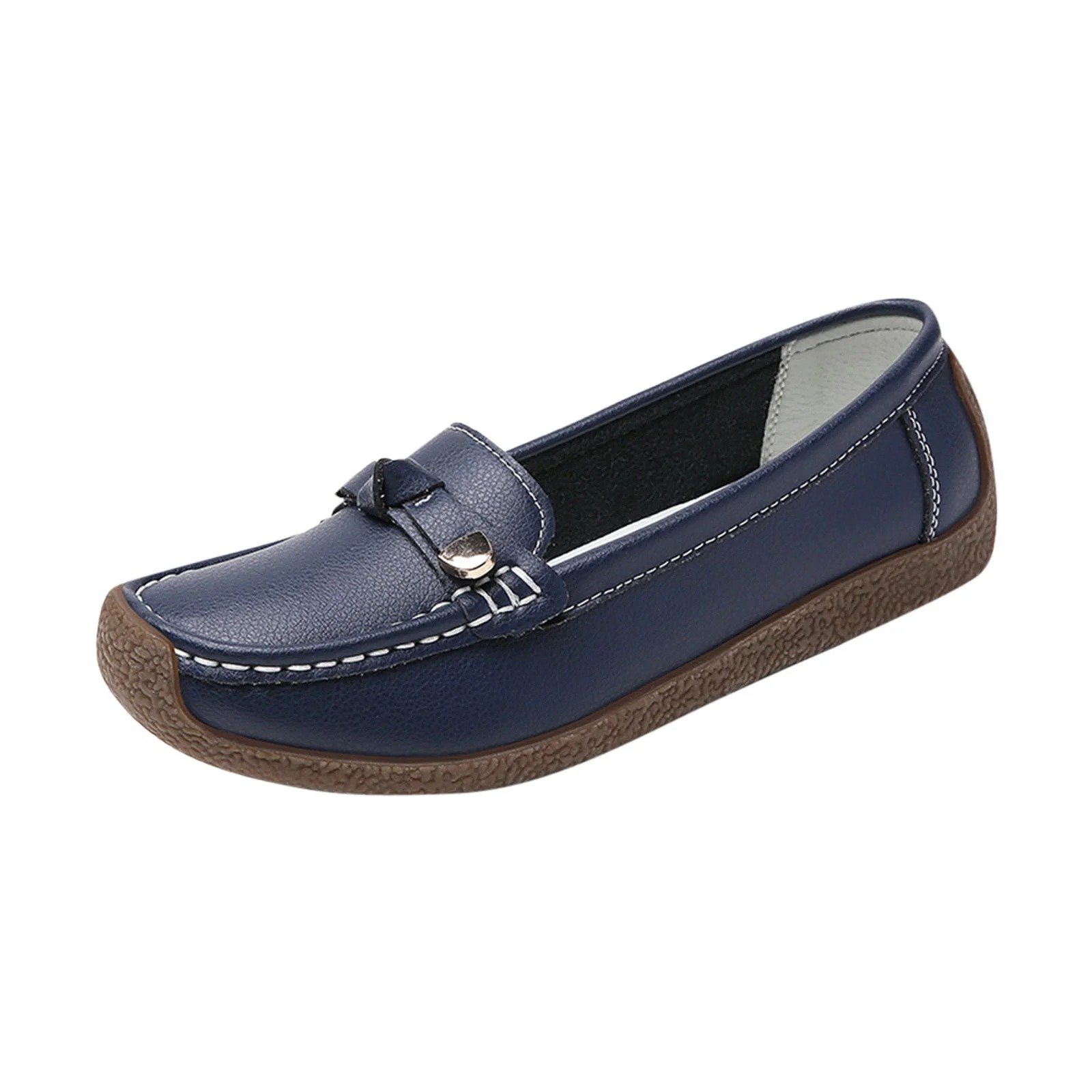 Luxury Premium Mocasines Slip on PU Leather High Quality Loafers Women Shoes - Image 25
