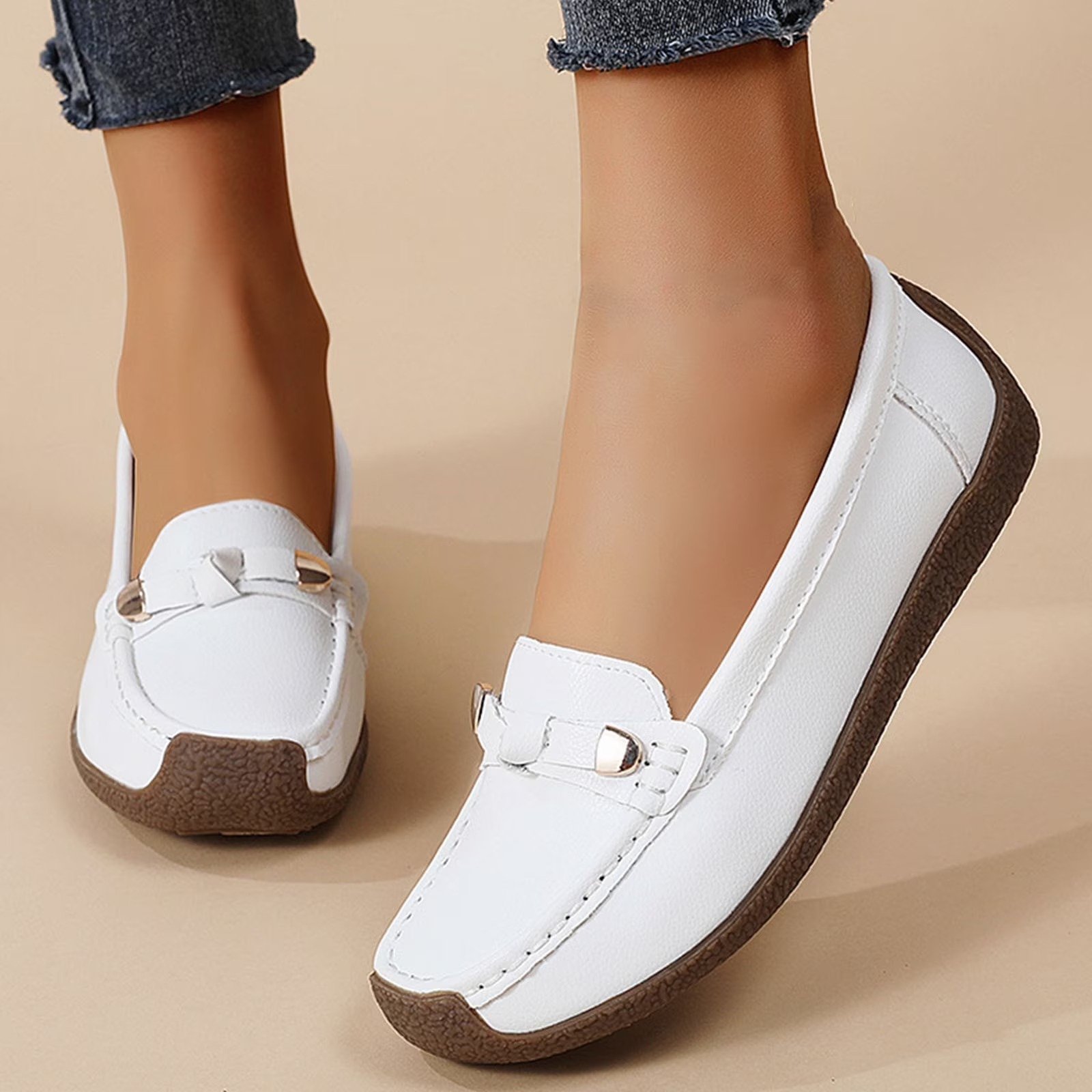 Luxury Premium Mocasines Slip on PU Leather High Quality Loafers Women Shoes - Image 6
