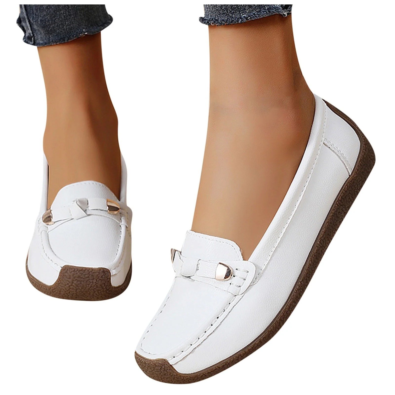Luxury Premium Mocasines Slip on PU Leather High Quality Loafers Women Shoes - Image 30