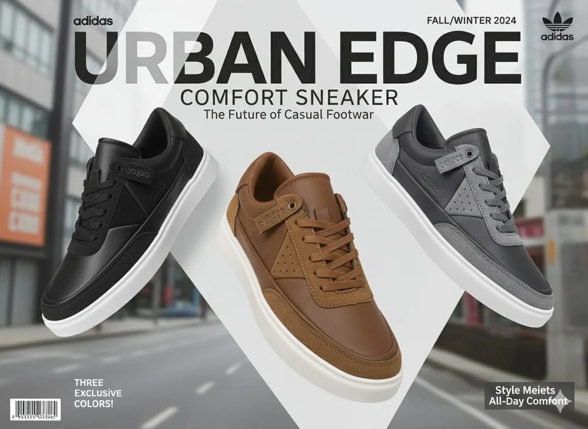 Adidas Premium Leather Urban Casual Sneakers - Image 5