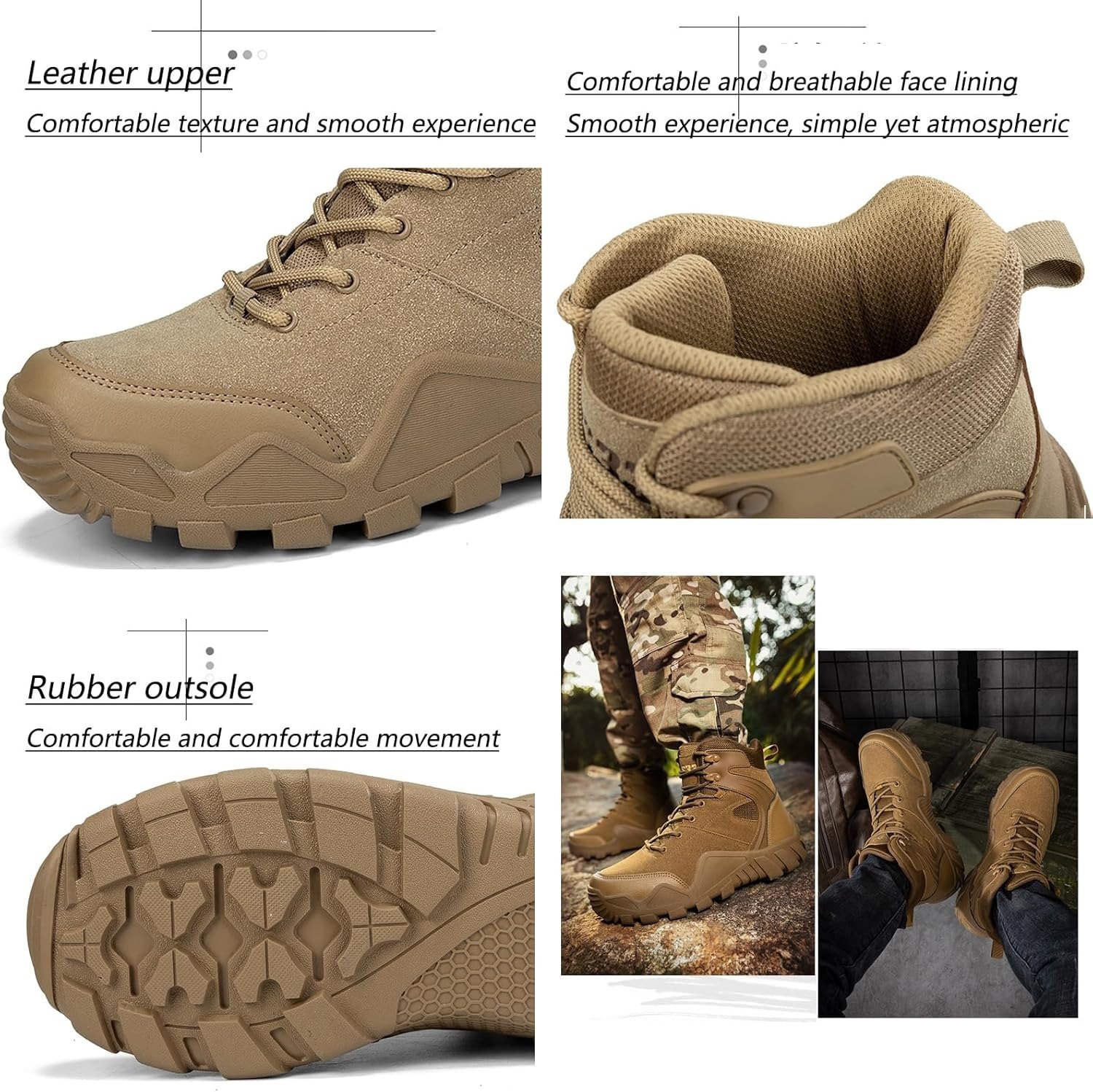 Hiking Shoes Men Waterproof Light Trekking Shoes Men Ankle Mountaineering Shoes Non-Slip Comfortable Outdoor Shoes Men for Sport Hiking & Combat Boots - Image 17