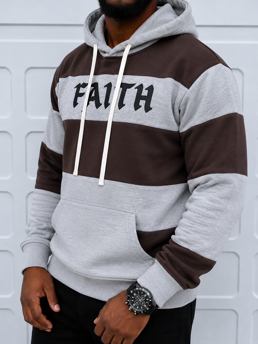 PREMIUM COLORBLOCK FAITH HOODIE - Image 3