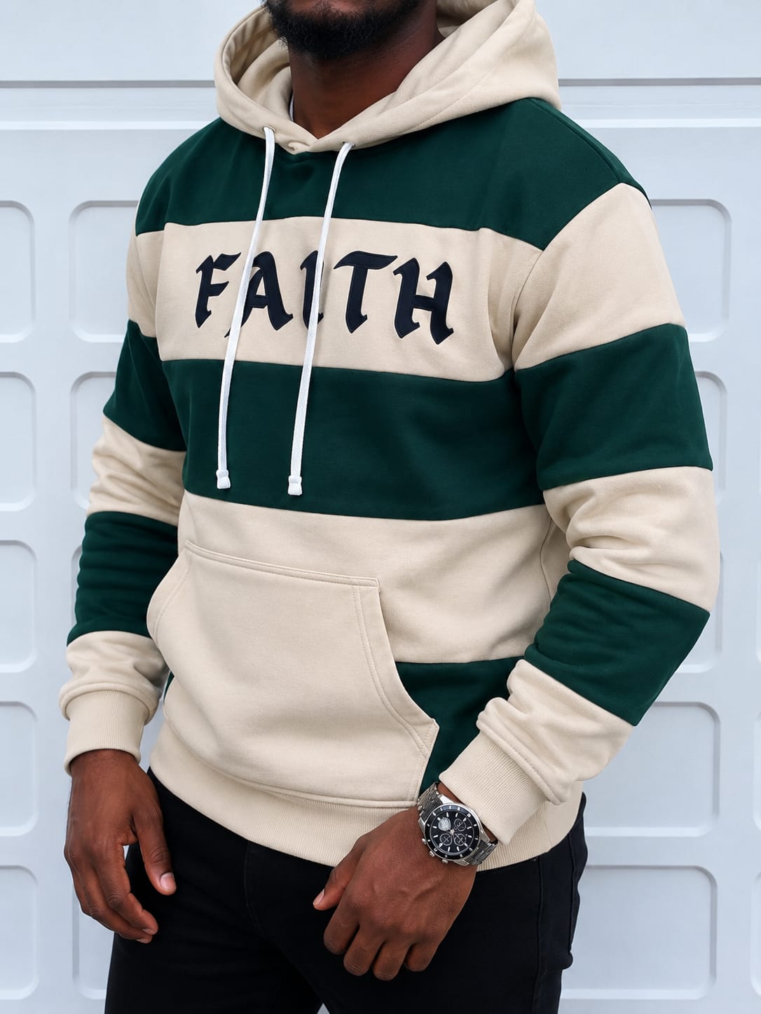 PREMIUM COLORBLOCK FAITH HOODIE - Image 4