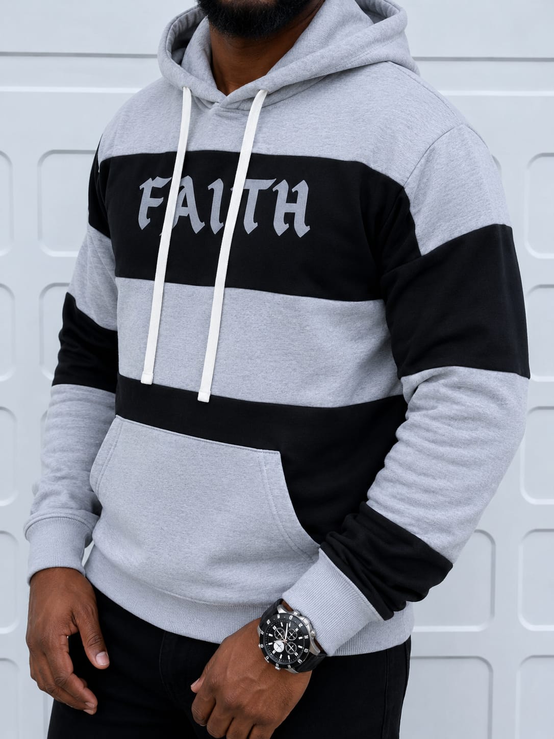 PREMIUM COLORBLOCK FAITH HOODIE - Image 6