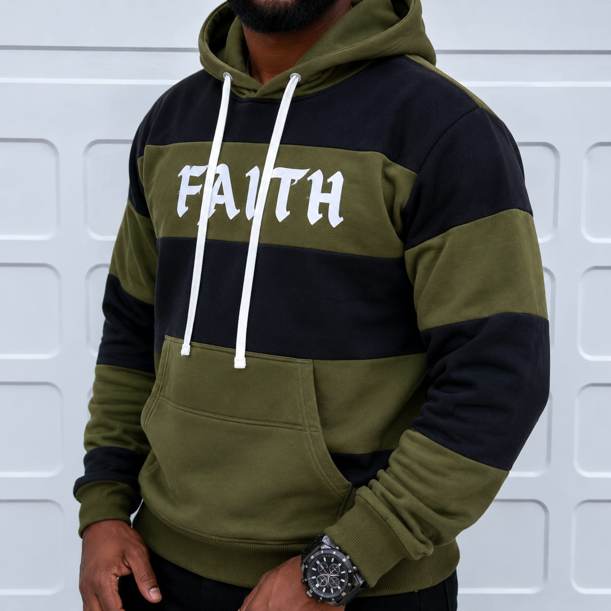 PREMIUM COLORBLOCK FAITH HOODIE - Image 2