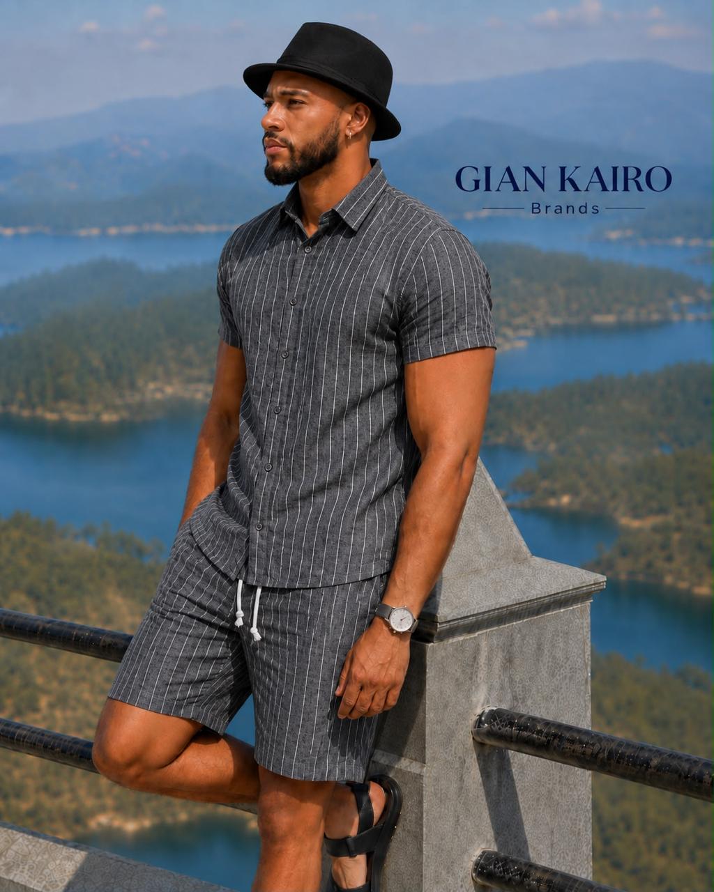 Luxe Linen Men’s 2-Piece Shirt & Shorts Set - Image 4